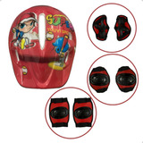 Kit Proteção Bike Infantil Capacete Joelheira Cotoveleira