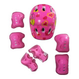 Kit Proteção Bike Infantil Capacete Joelheira Cotoveleira