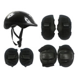 Kit Proteção Capacete Radical Com Acessórios Dm Toys Preto