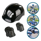 Kit Proteção Infantil C Capacete Joelheiras Cotoveleiras