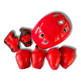 Kit Proteção Infantil Capacete Joelheira Cotoveleira Luvas