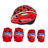 Kit Proteção Infantil Miraculous Ladybug Capacete Multikids