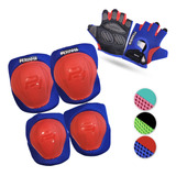 Kit Proteção Infantil Patins Skate Bicicleta C Luva Cores