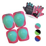 Kit Proteção Infantil Patins Skate Bicicleta C Luva Cores