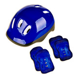 Kit Proteção Infantil Patins Skate Bicicleta Rollers   Azul