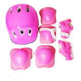 Kit Proteção Infantil Patins Skate Bicicleta Rollers   Rosa