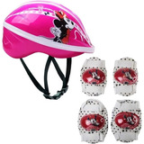 Kit Proteção Infantil Segurança Patins Skate Bike Vermelho