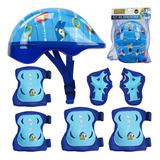 Kit Proteção Infantil Sonic Capacete Patins Skate Bicicleta