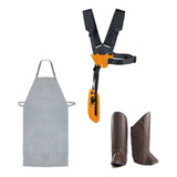 Kit Proteção Operador Roçadeira Avental Cinto Perneira
