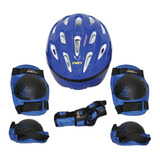Kit Proteção Radical C  Capacete Tam  P Azul Bel Sports