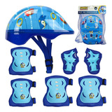 Kit Proteção Sonic Infantil Capacete Joelheira Cotoveleira