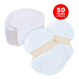 Kit Protetor Axilas Anti Suor Confortável Higiênico 50 Pares Cor Branco