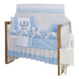 Kit Protetor Berço Americano Urso Príncipe Azul 10 Peças
