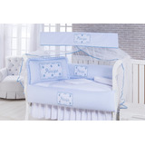 Kit Protetor De Berço 9 Peças Príncipe Realeza Azul