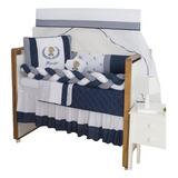 Kit Protetor De Berço Urso Príncipe Princesa 10 Peças Cores