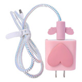Kit Protetor De Cabo Usb E Capa Carregador Celular Para Ipho