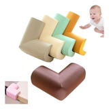Kit Protetor Quina 4 Peças Teu Baby Canto Mesa Bebê Espuma Cor Laranja