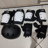Kit Protetor Traxart Pro t Dg300 Capacete Mf500 Oxelo Pret