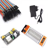 Kit Protoboard 830   Fonte   Regulador De Tensão   40jumper 