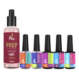 Kit Psiu Preparadores Top Coat Prep Higienizador