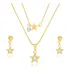 Kit Pulseira Colar E Brincos Dourado Garantia Banho Ouro 18k
