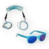 Kit Pulseira De Segurança Infantil E Óculos Crianças Buba Azul Claro Azul
