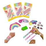 Kit Pulseira Diamante Strass Diy 5d Infantil Artesanato