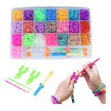 Kit Pulseira Fábrica Elásticos Loom Band Miçangas 4400 Pçs