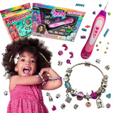 Kit Pulseira Infantil Berloques Miçanga Cabelo Menina 5 Anos