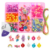 Kit Pulseira Infantil De Montar Bijuterias Miçanga Iniciante