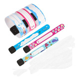 Kit Pulseira Infantil Identificação Criança Impermeável Flex