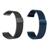 Kit Pulseira Magnética Compatível Xiaomi Amazfit Gtr 4 A2166 Cor Preto azul