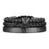 Kit Pulseira Masculina Leopardo Trançada Aço Inoxidável