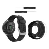 Kit Pulseira Para Garmin 235 Capa Case Pelicula Vidro Cor Preto preto