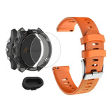 Kit Pulseira Para Garmin 245 Capa Pelicula Vidro Plug Usb