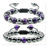 Kit Pulseiras Macrame Pedras