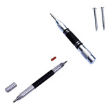 Kit Punção Impacto Automático Caneta Riscador P Metal