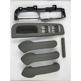 Kit Puxador Porta Moldura Vidro Golf Bora Completo Cinza