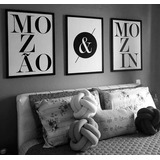 Kit Quadros Decorativos Casal Mozao 20x30 Moldura Preta