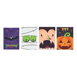 Kit Quadros Decorativos Festa Halloween 4 Peças