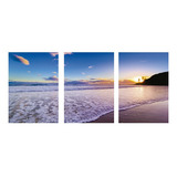 Kit Quadros Decorativos Placas 3un 20x30 Mar E Praia 01