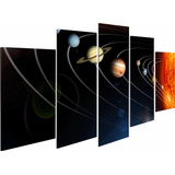 Kit Quadros Decorativos Planeta Terra Jupter Sol 5 Peças