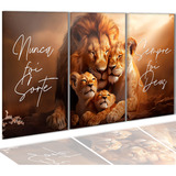 Kit Quadros Leao 122x60cm