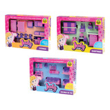 Kit Quarto Sala E Cozinha Mini Judy Home Samba Toys