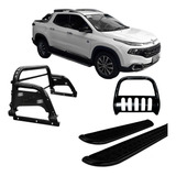 Kit Quebra Mato estribo Chapa santo Antônio Fiat Toro Preto