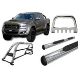 Kit Quebra Mato Estribo Santo Antônio Ranger 13 20 Cromado