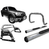 Kit Quebra Mato Estribo Santo Antônio Ranger 97 12 Cromado