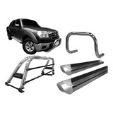 Kit Quebra Mato Estribo Santo Antônio Ranger 97 12 Cromado