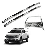Kit Quebra Mato Estribo Tipo Original Cromado Fiat Toro