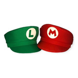  Kit Quepe Mario E Luigi / Boina / Chapéu Festa Infantil 